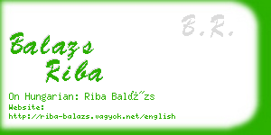 balazs riba business card